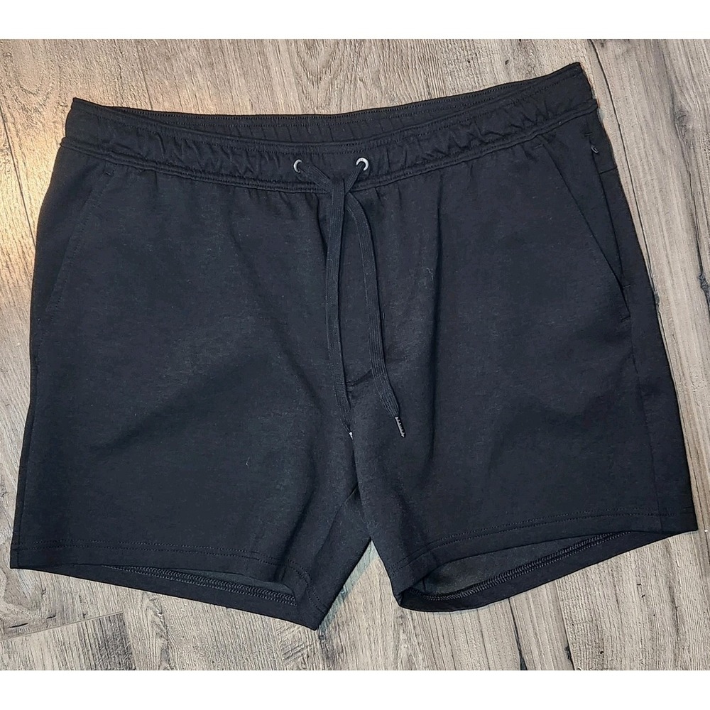 American Eagle Men's Black Hybrid Shorts Drawstring Elastic Waist Size XL  6"